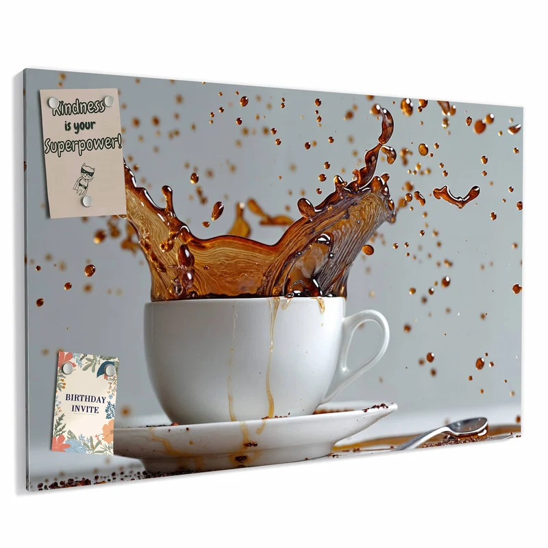 Metall Magnettafel - Kaffeeexplosion