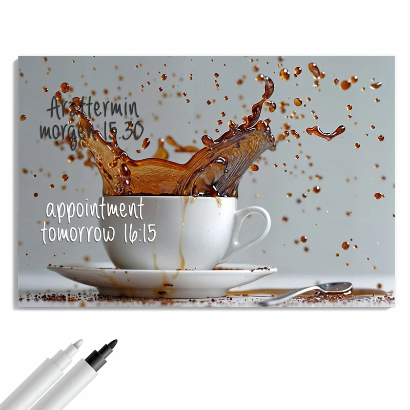 Metall Magnettafel - Kaffeeexplosion