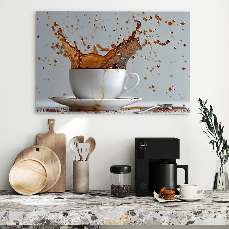 Metall Magnettafel - Kaffeeexplosion