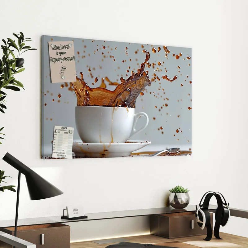 Metall Magnettafel - Kaffeeexplosion