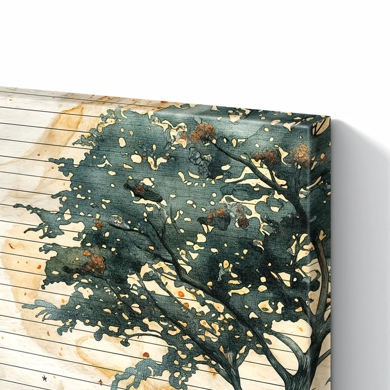 Metall Magnettafel - Baum auf Papier