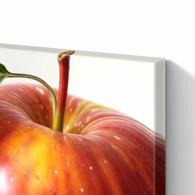 Metall Magnettafel - Roter Apfel mit Blatt