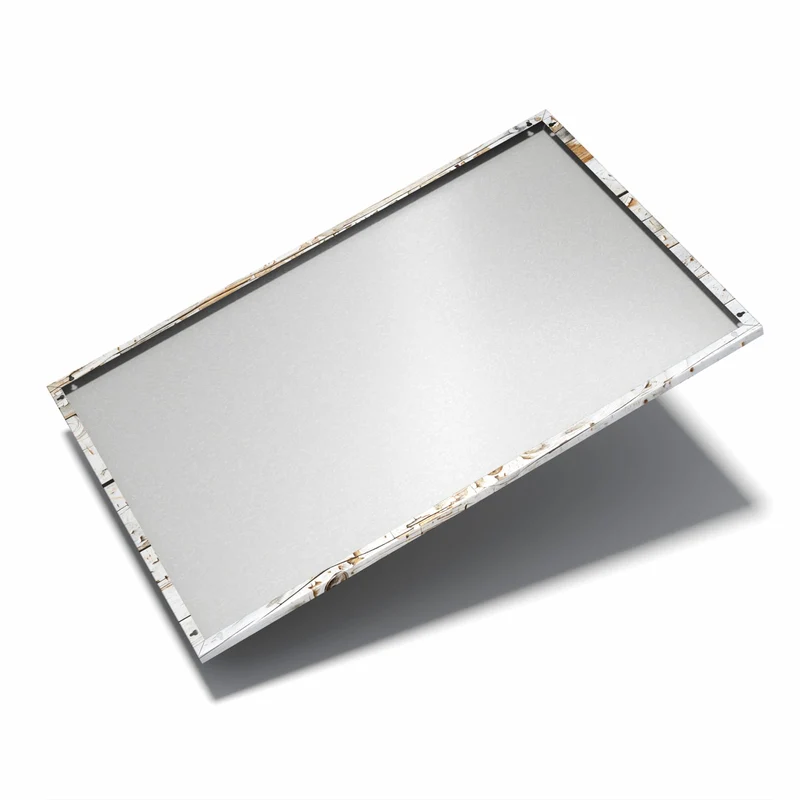 Metall Magnettafel - Weiße Holzpatina