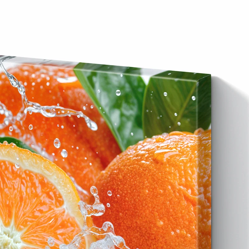 Metall Magnettafel - Orangen im Wasser