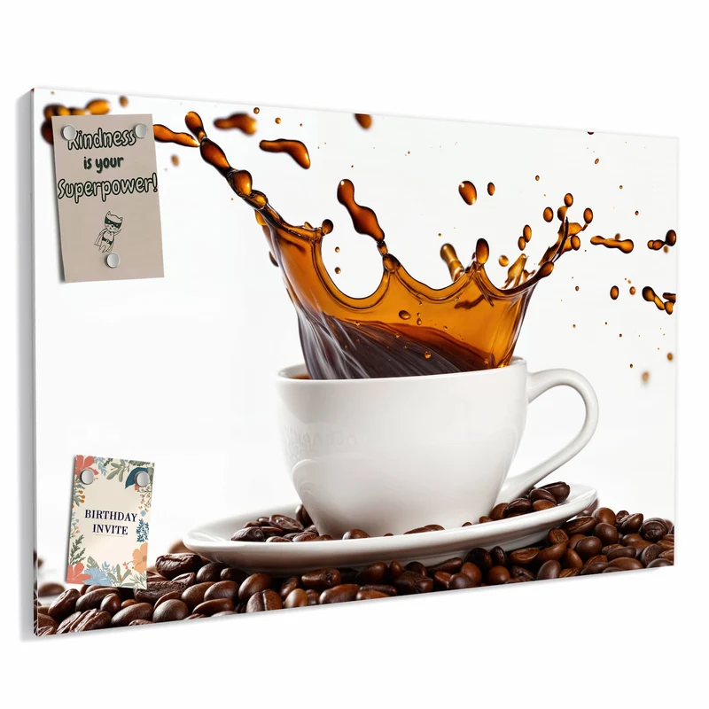 Metall Magnettafel - Kaffeespritzer