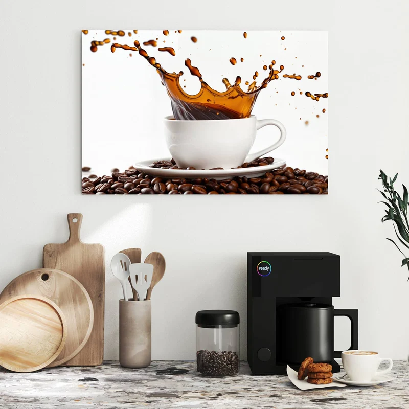 Metall Magnettafel - Kaffeespritzer