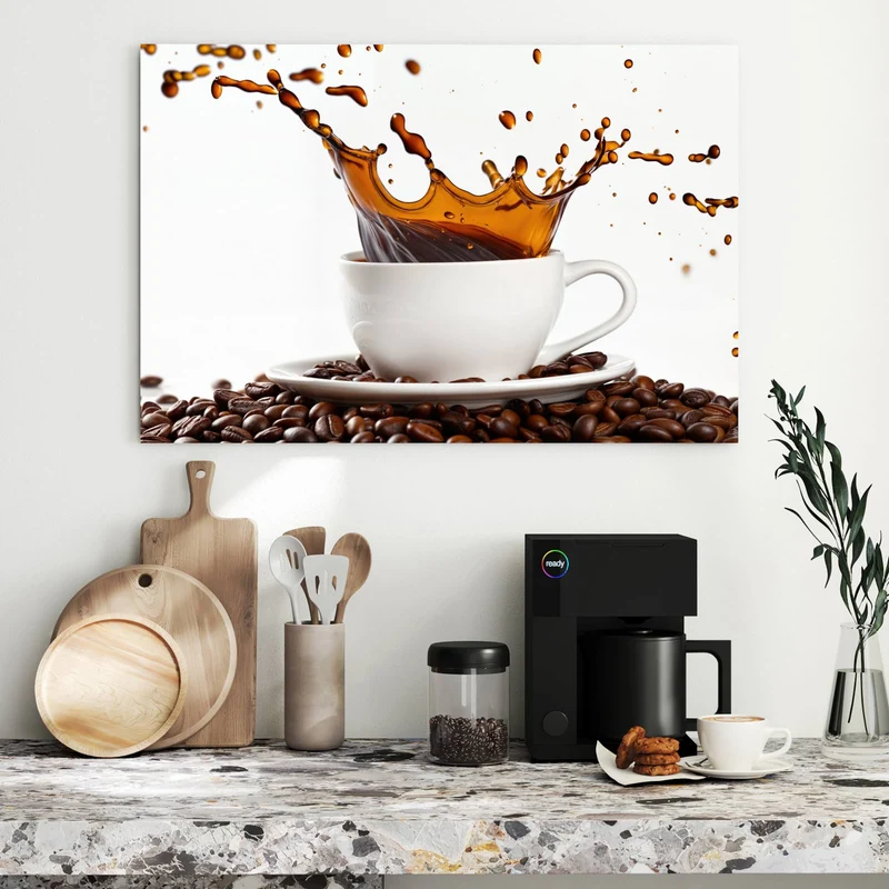Metall Magnettafel - Kaffeespritzer