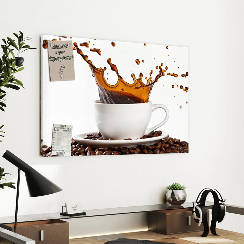 Metall Magnettafel - Kaffeespritzer