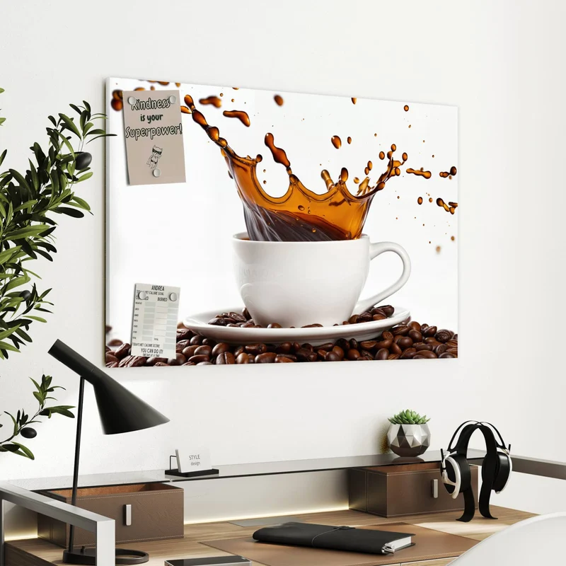 Metall Magnettafel - Kaffeespritzer
