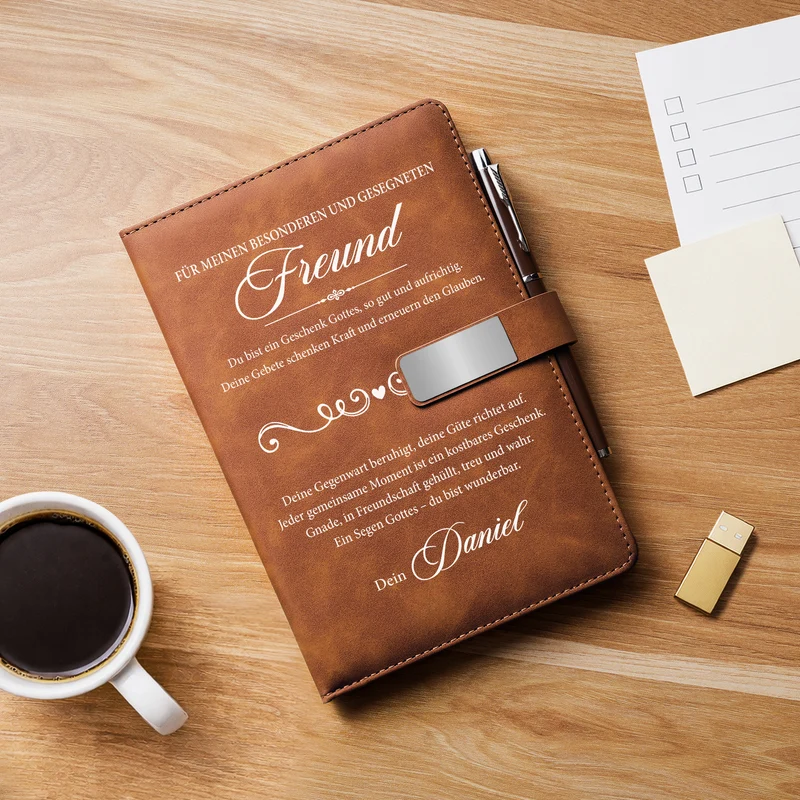 Du Bist Ein Geschenk Gottes So Lieb Und Aufrichtig - Personalisierte Geschenke Beste Freundin | Notizbuch Mit Stift