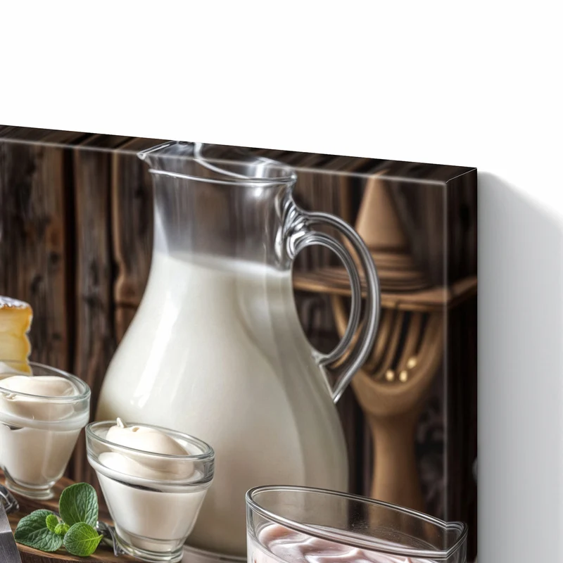 Metall Magnettafel - Käseplatte mit Milch