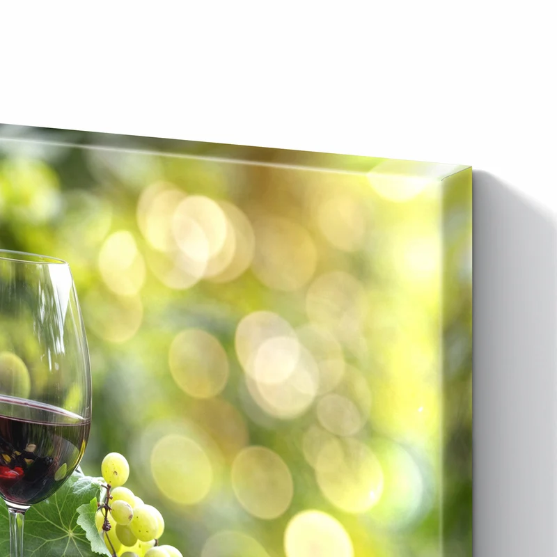 Metall Magnettafel - Rotwein auf Holzfass