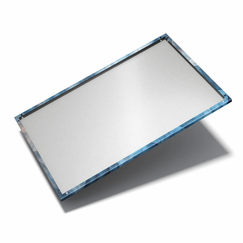 Metall Magnettafel - Blaue Facetten