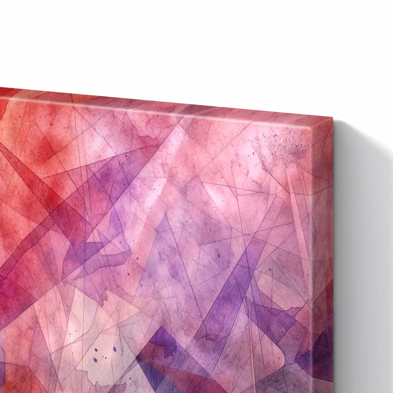 Metall Magnettafel - Rote Aquarellpolygone