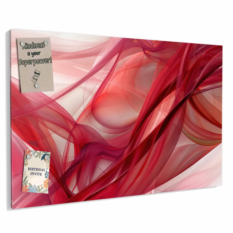 Metall Magnettafel - Rote Schleier