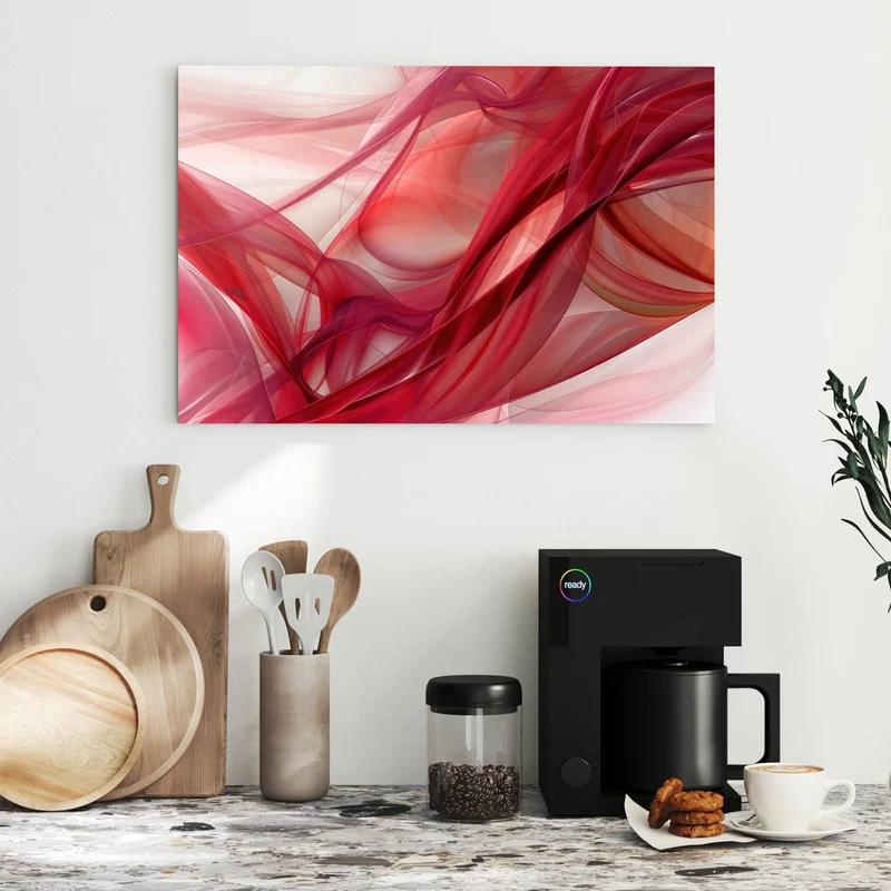 Metall Magnettafel - Rote Schleier