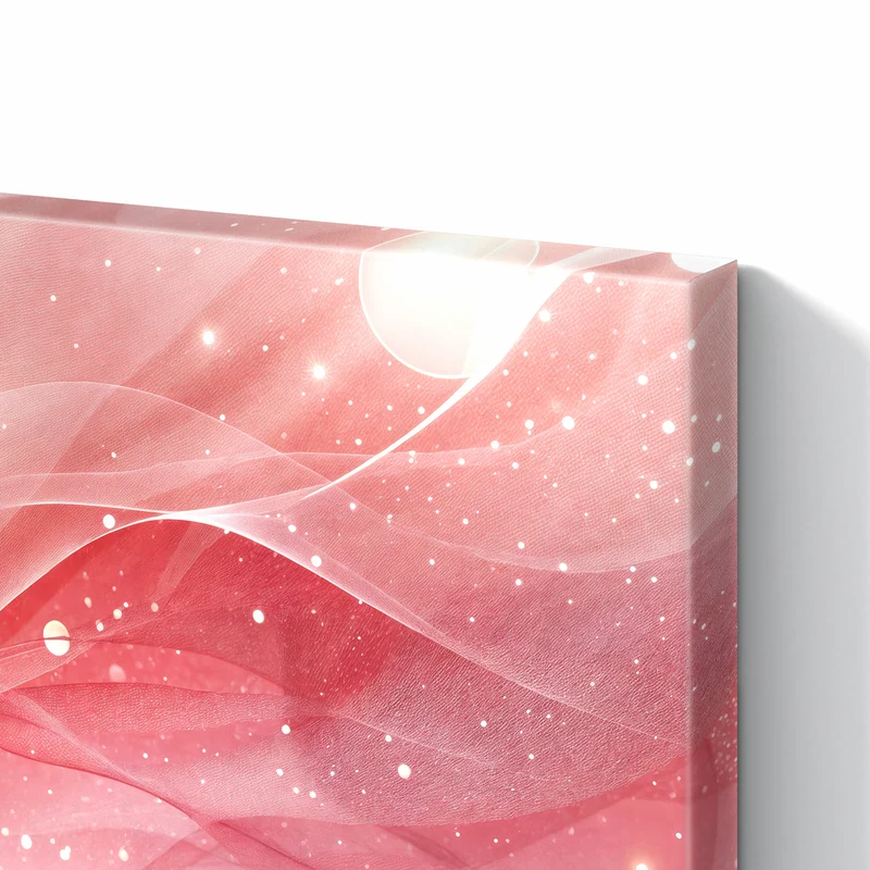 Metall Magnettafel - Rosa Seidenwellen