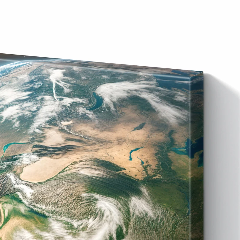 Metall Magnettafel - Erdkugel mit Kontinenten