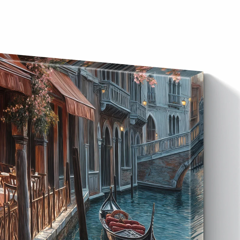 Metall Magnettafel - Kanalcafé in Venedig