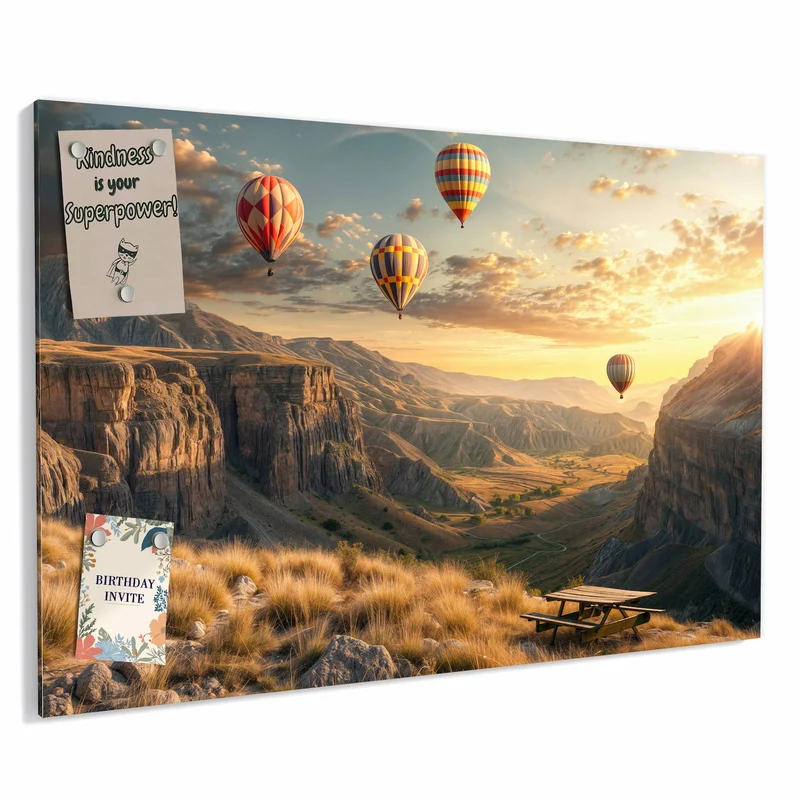 Metall Magnettafel - Heißluftballons