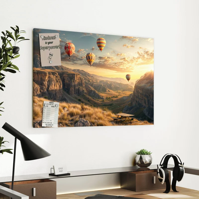 Metall Magnettafel - Heißluftballons