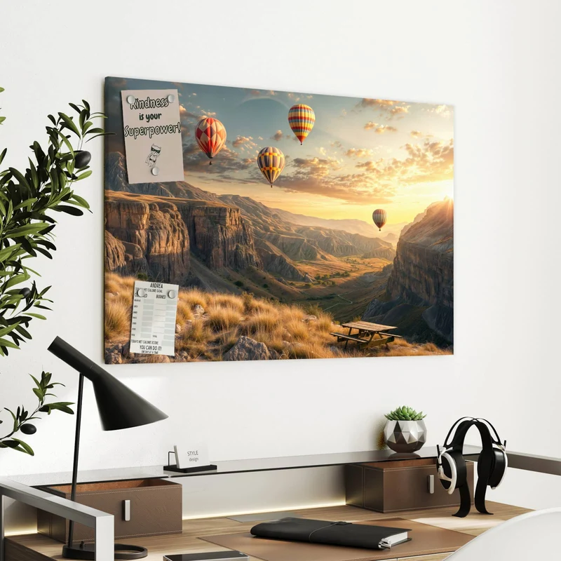 Metall Magnettafel - Heißluftballons