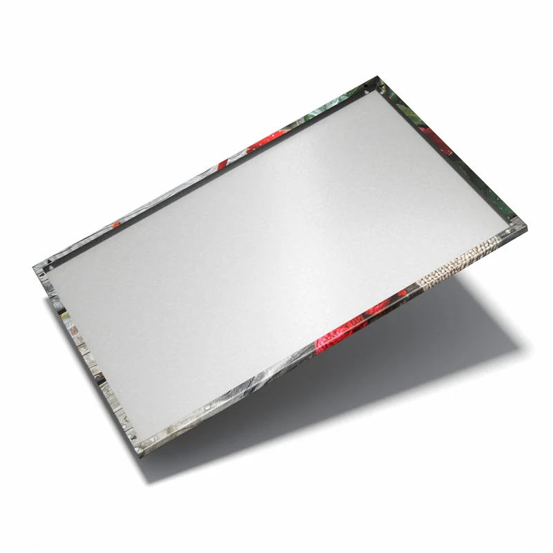 Metall Magnettafel - Rosen mit Strickherzen