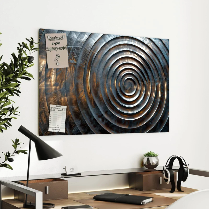 Metall Magnettafel - Metallringe