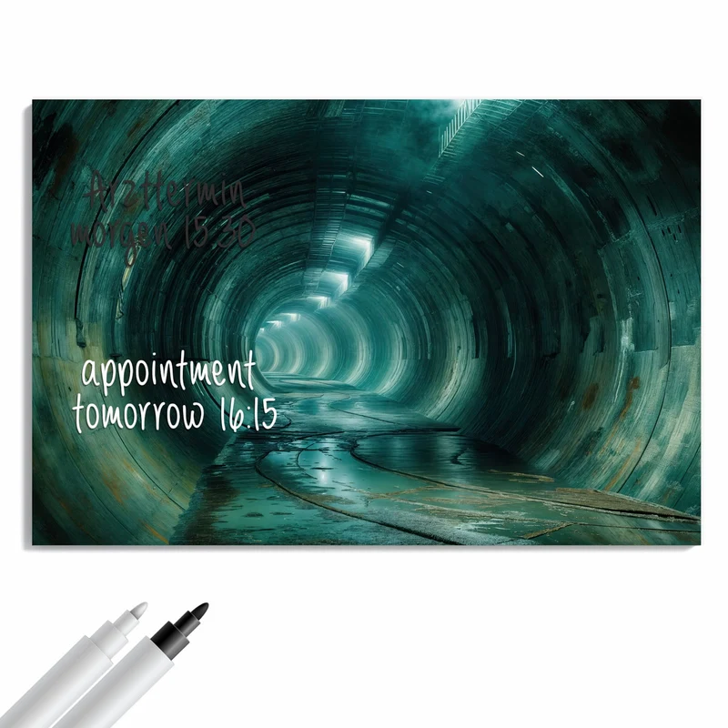 Metall Magnettafel - Verlassener Tunnel