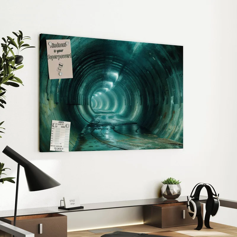 Metall Magnettafel - Verlassener Tunnel