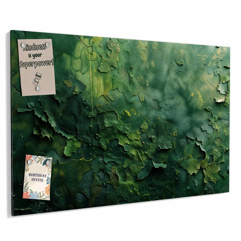Metall Magnettafel - Abblätterndes Grün