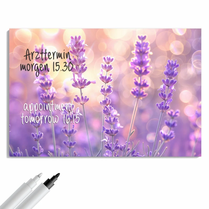 Metall Magnettafel - Lavendel im Gegenlicht