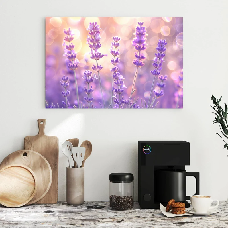 Metall Magnettafel - Lavendel im Gegenlicht