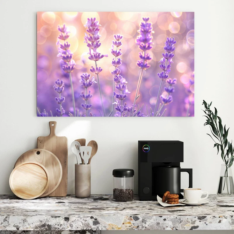 Metall Magnettafel - Lavendel im Gegenlicht