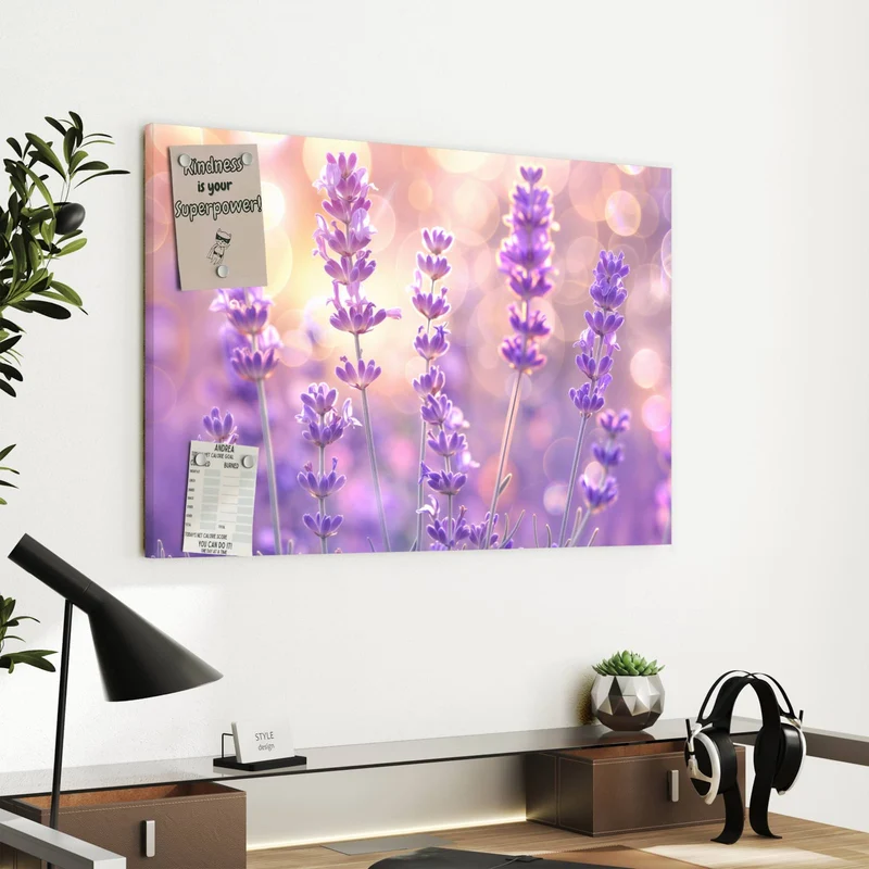 Metall Magnettafel - Lavendel im Gegenlicht