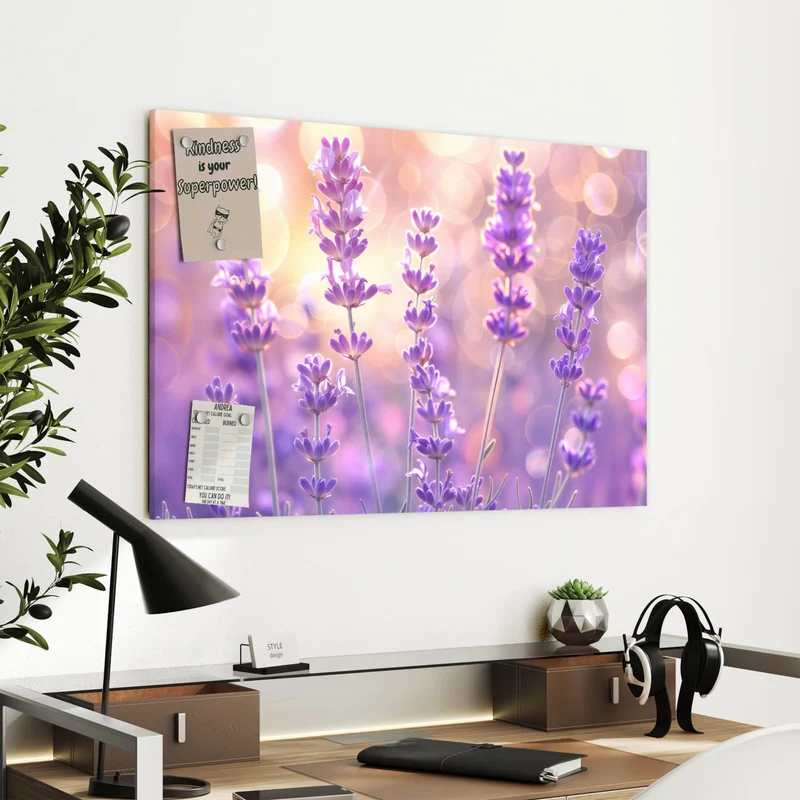 Metall Magnettafel - Lavendel im Gegenlicht
