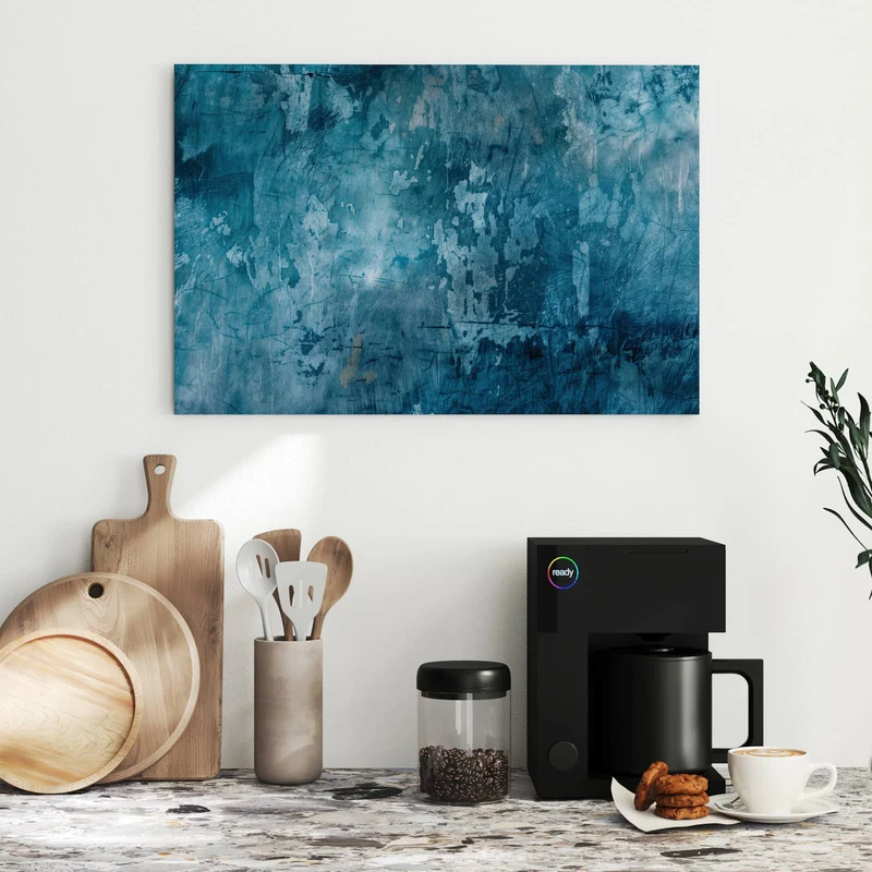 Metall Magnettafel - Abblätterndes Blau