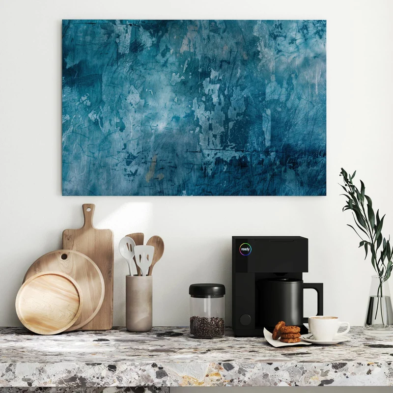 Metall Magnettafel - Abblätterndes Blau