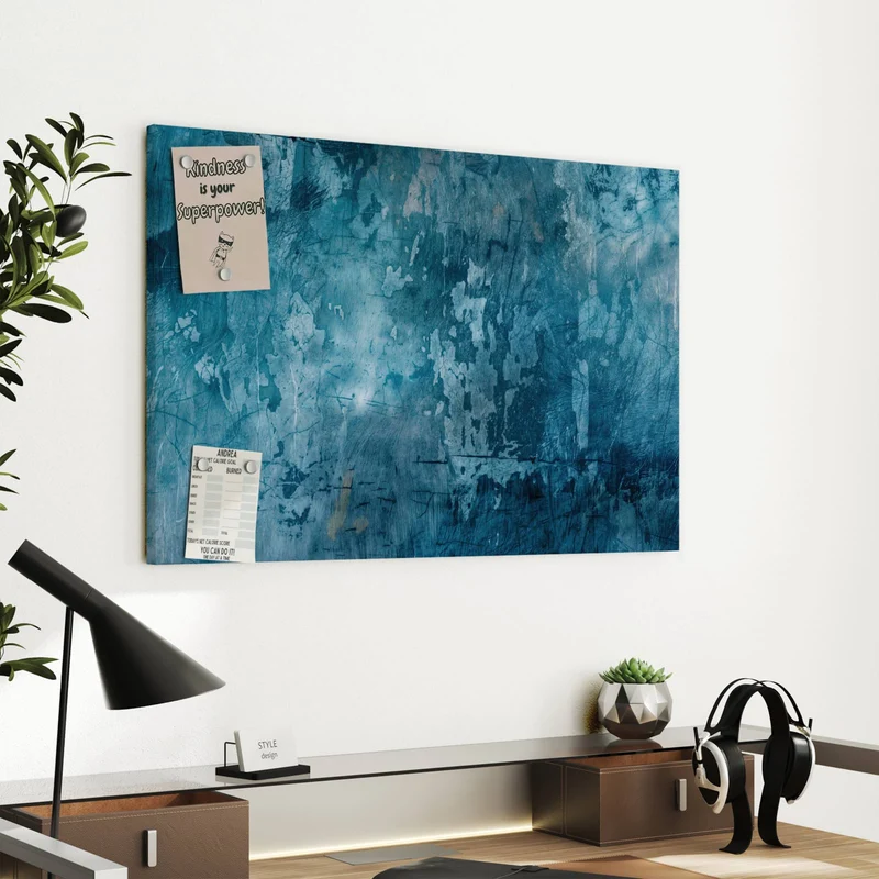 Metall Magnettafel - Abblätterndes Blau
