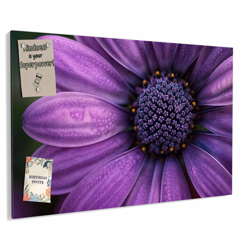 Metall Magnettafel - Violette Samtblüte