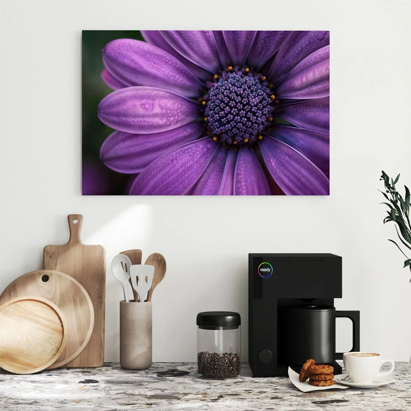 Metall Magnettafel - Violette Samtblüte