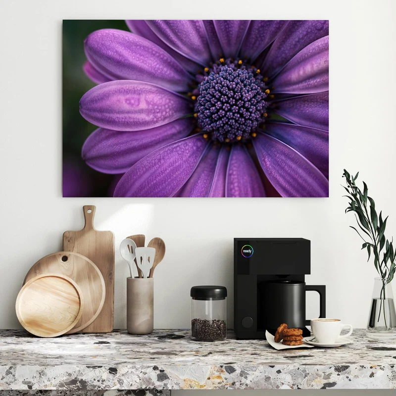 Metall Magnettafel - Violette Samtblüte