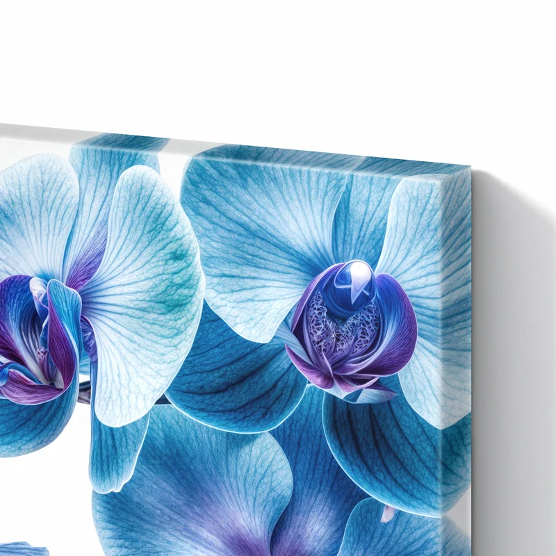 Metall Magnettafel - Blauviolette Orchidee