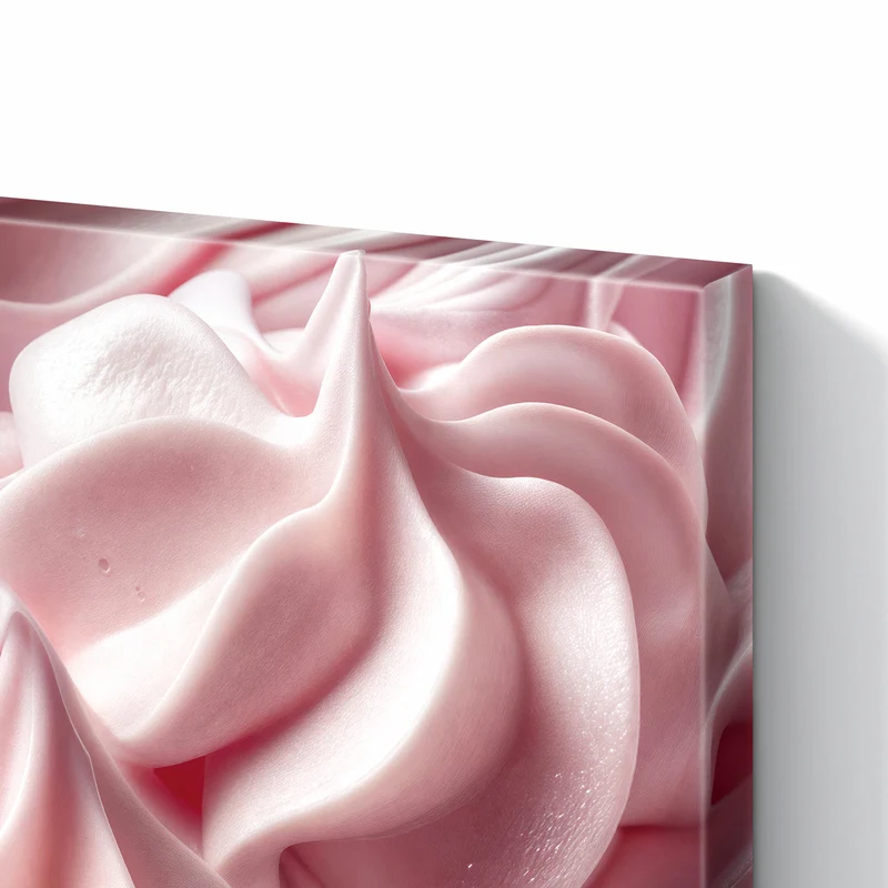 Metall Magnettafel - Rosa Cremewellen