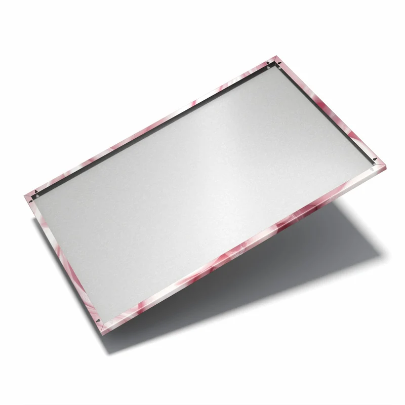 Metall Magnettafel - Rosa Cremewellen