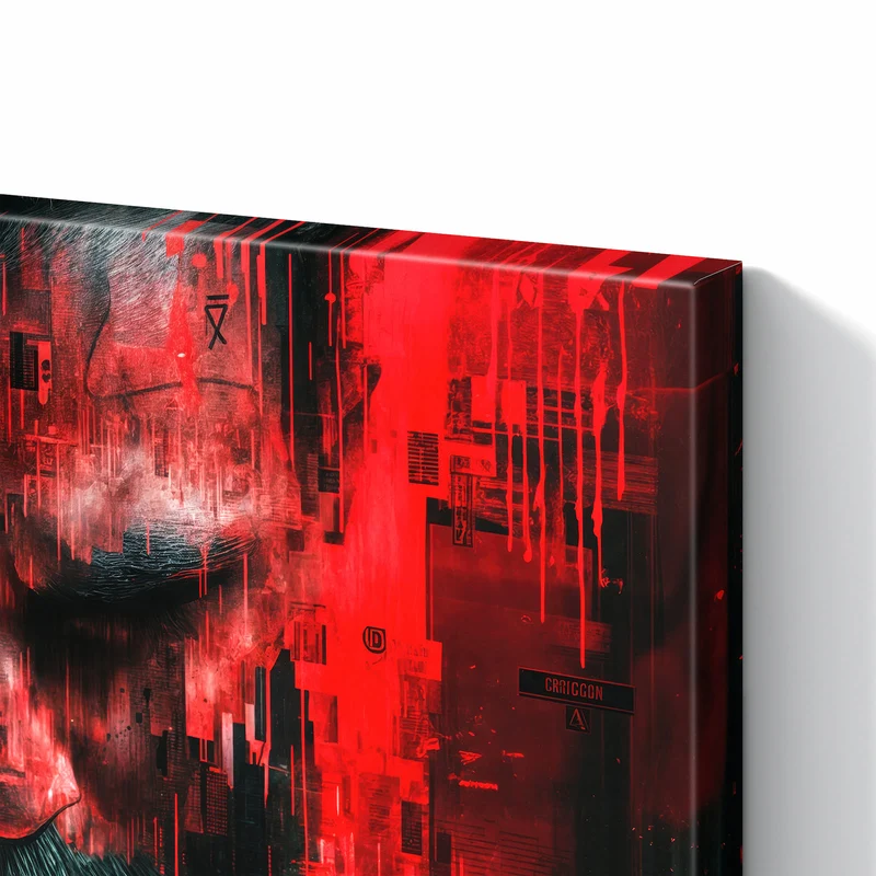 Metall Magnettafel - Porträt in Rot