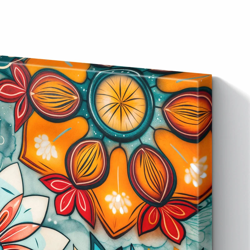 Metall Magnettafel - Ornamente und Blüten