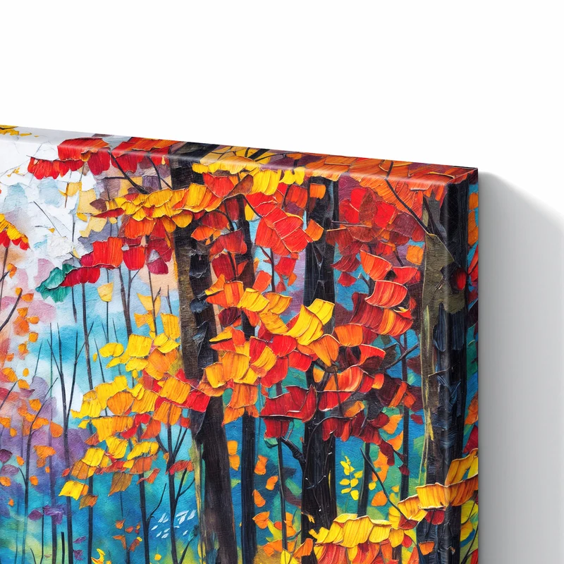 Metall Magnettafel - Gemalter Herbstwald