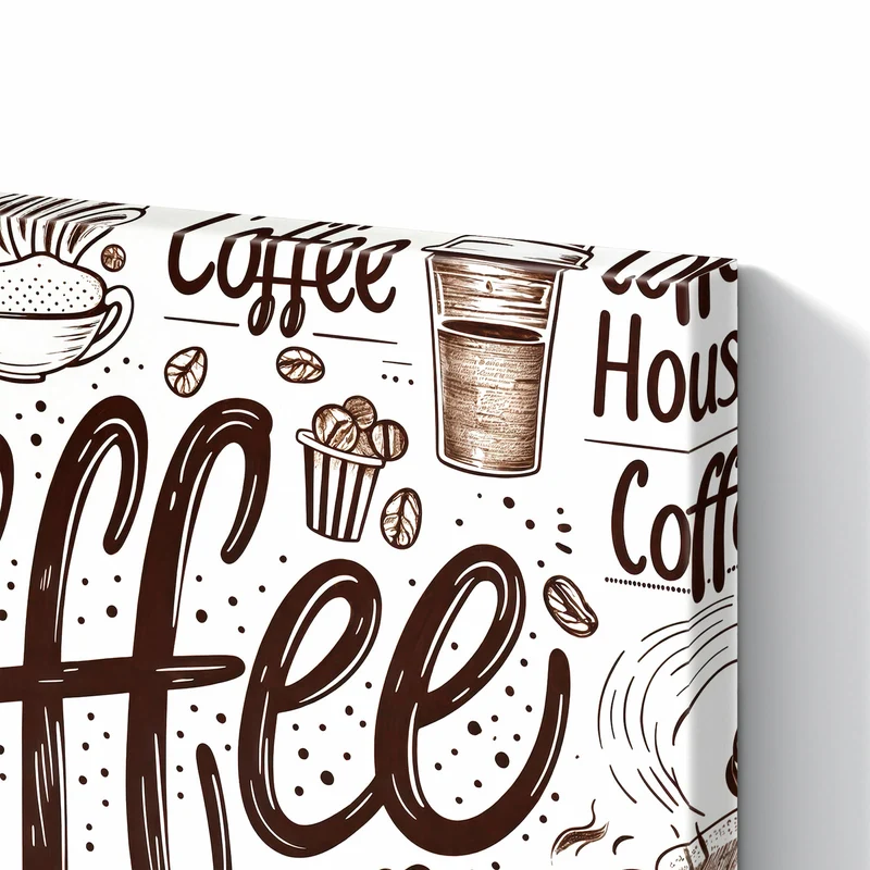 Metall Magnettafel - Handgezeichneter Kaffee