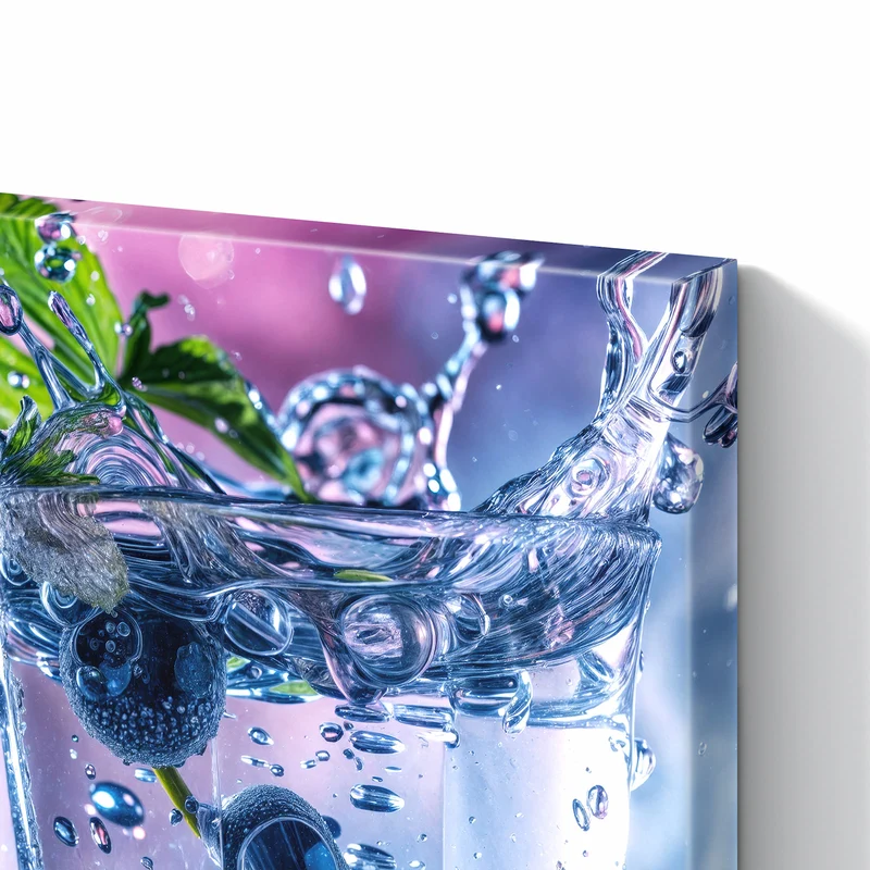 Metall Magnettafel - Blaubeeren im Glas